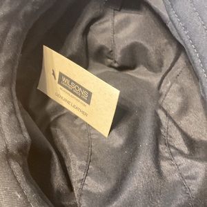 Wilson’s Leather Black pageboy hat NWT L/XL